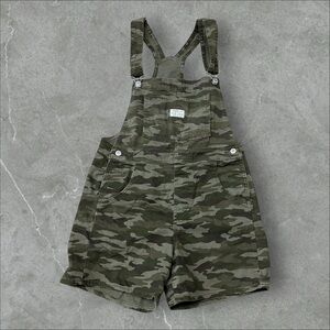 Levi’s Shortalls Women Small Green Camouflage Two Horses Woodland Strauss Casual